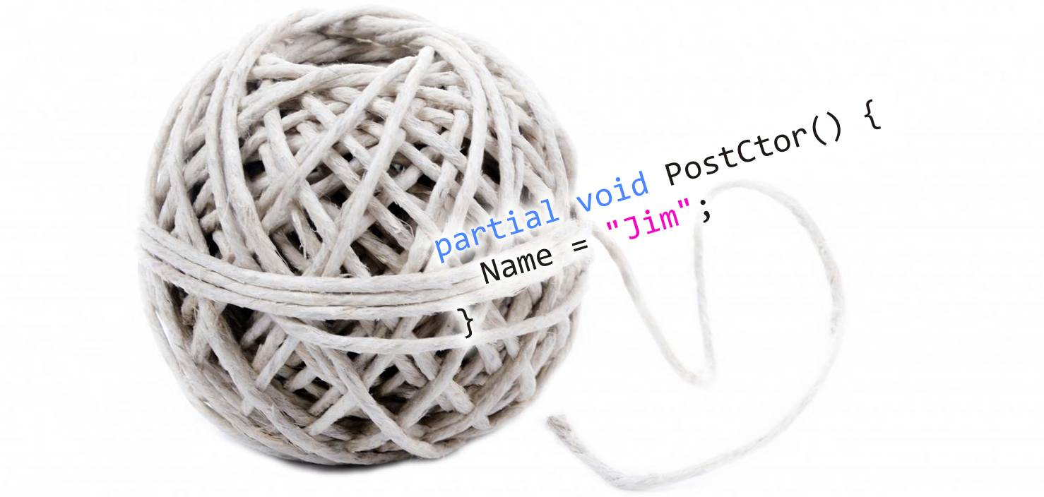 How to set default values for string properties without having them overridden by our initialising code