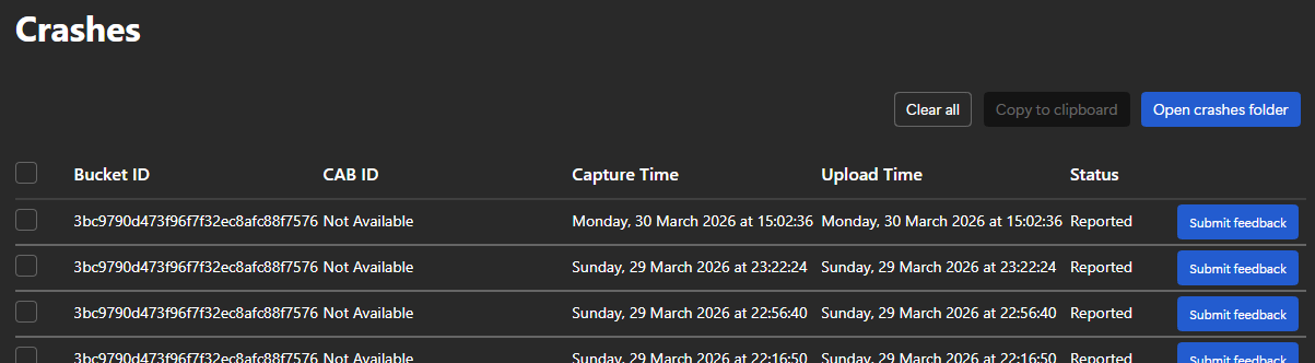 Edge crash dumps